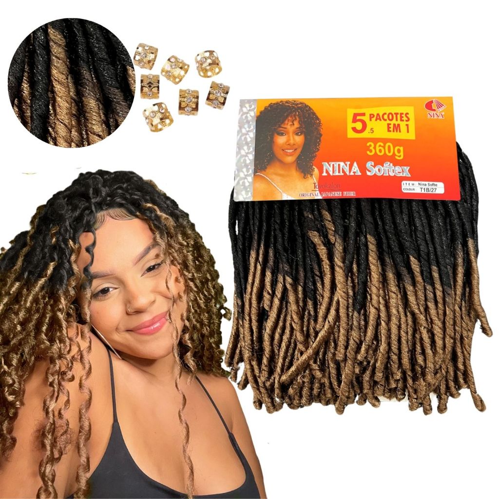 Cabelo Nina Softex 360 Pacotão 5 Em1 Várias Cores Fibra Japonesa 1