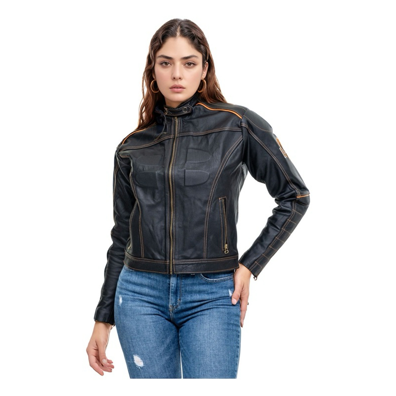 Jaqueta de Couro Legítimo Harley - Feminina e Masculina