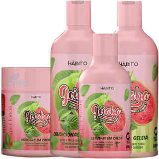 KIT GOIABA SUPER FOODS HÁBIO COSMÉTICOS CABELO MACIO E BRILHANTE