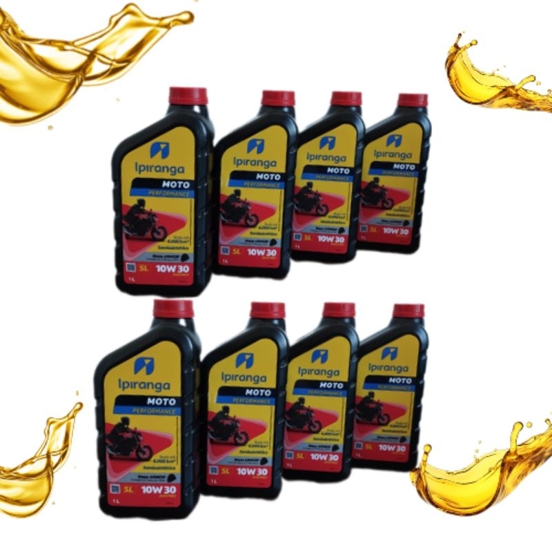 Óleo Ipiranga Moto 10w30 Api Sl Semissintético Kit 08 unidades de 01 ...