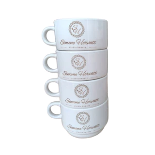 Kit Xicaras 190ml de Café Com Personalização com Nomes - Ou sua arte dias dos namorados casamento festa e eventos