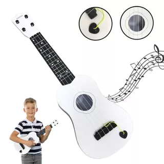 Ukulele Infantil, 57 cm, Cordas de Aço, Branco