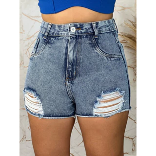 Kit 6 Short Jeans Feminino Tradicional Atacado Revenda