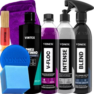 Kit Shampoo V-Floc Cera Blend Black Revitalizador Intense Vonixx Pretinho Vintex