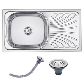 Cuba Pia Cozinha Gourmet 75x40 Cm Completa Com Acessórios Aço Inox Prata Brinovar