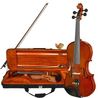 Violino Eagle Ve144 4/4 Rajado Envernizado + Case Arco Breu