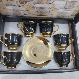 Xícara de café kit com 12 peças de Cerâmica em porcelana — foto 3 — Achou Levou Brasil