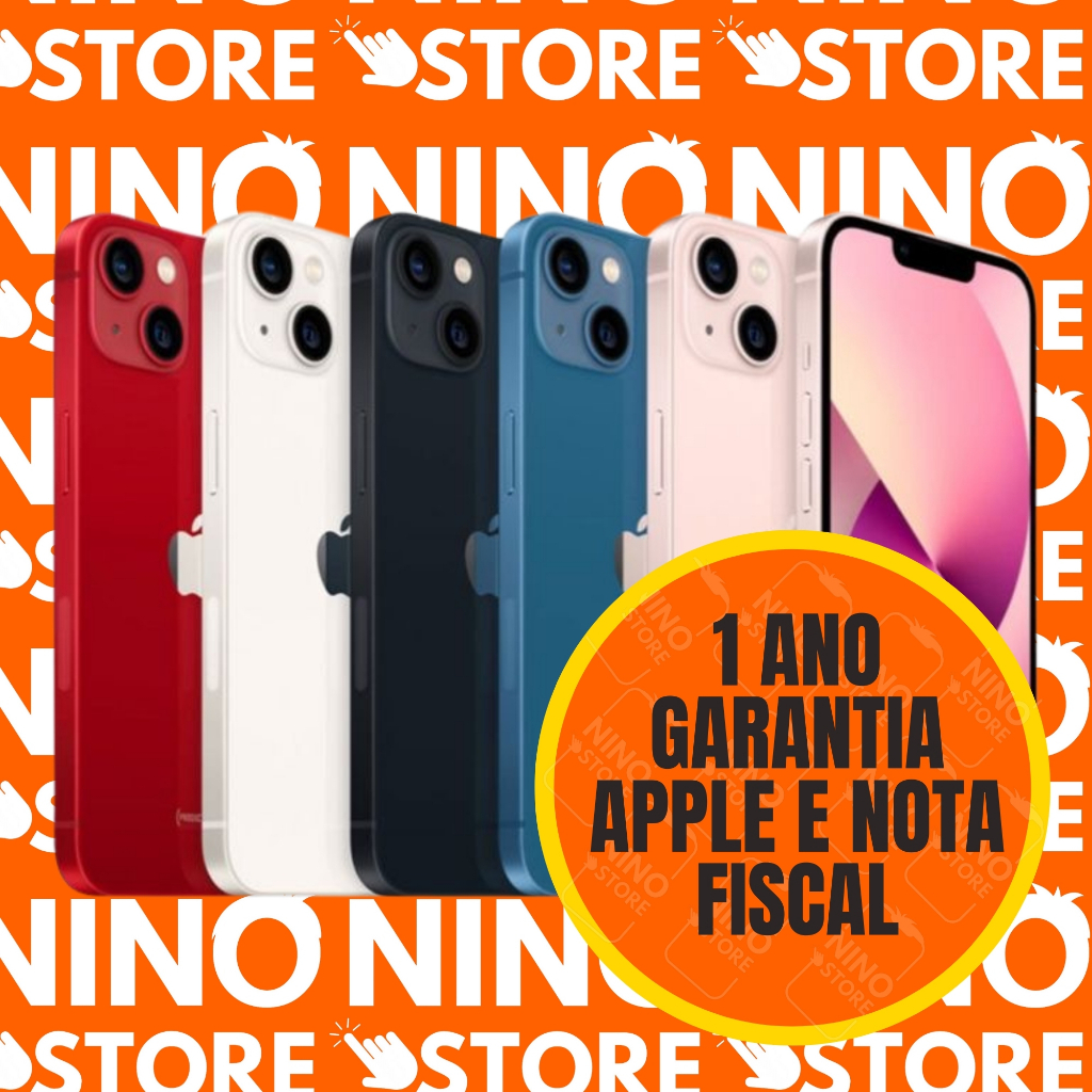 Celular iPhone 13 128gb 5g Dual Sim Lacrado Original 1 Ano de Garantia Apple