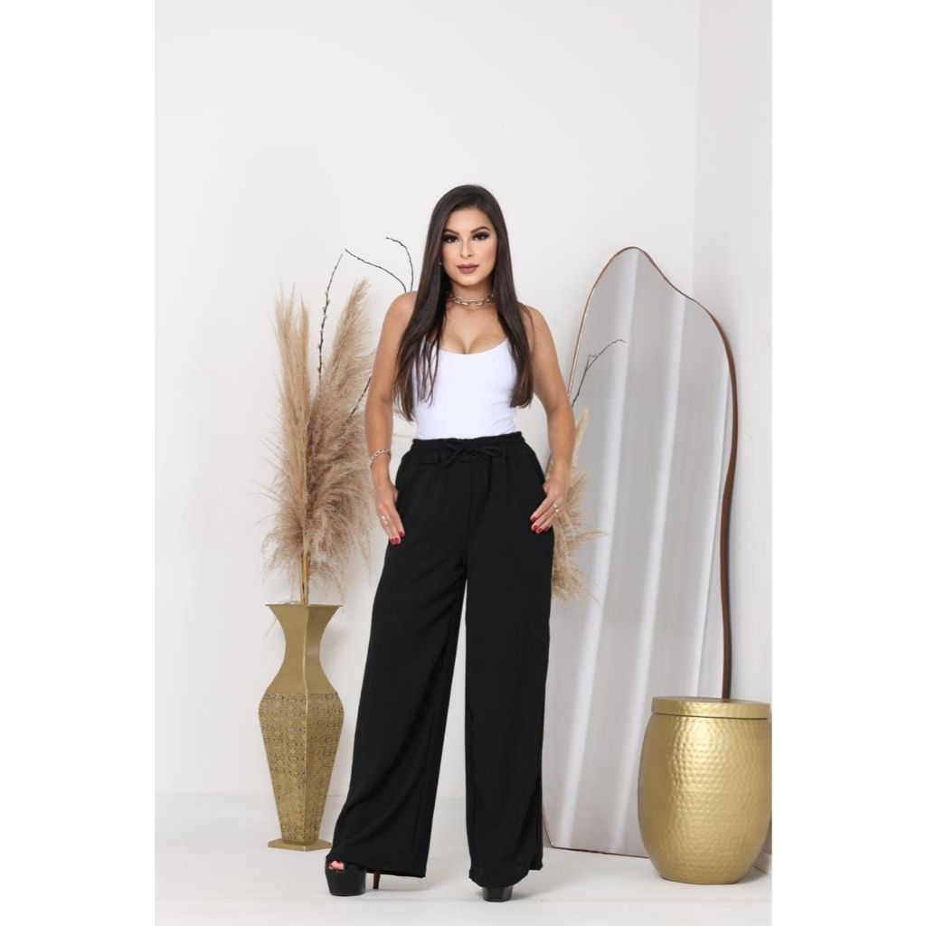 CALÇA PANTALONA DUNA COM BOLSO