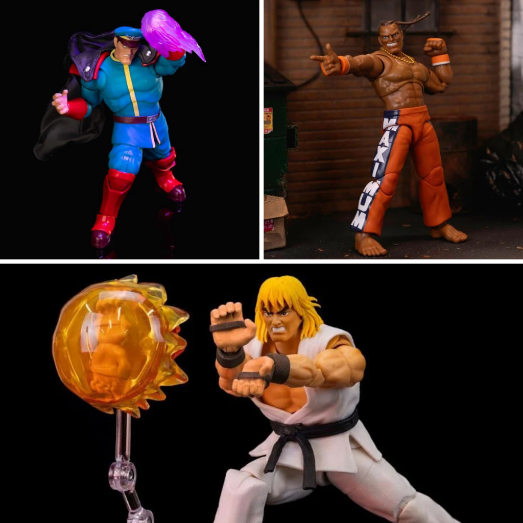 Figuras Ultra Street Fighter II Jada Toys - Ryu - Ken - Bison