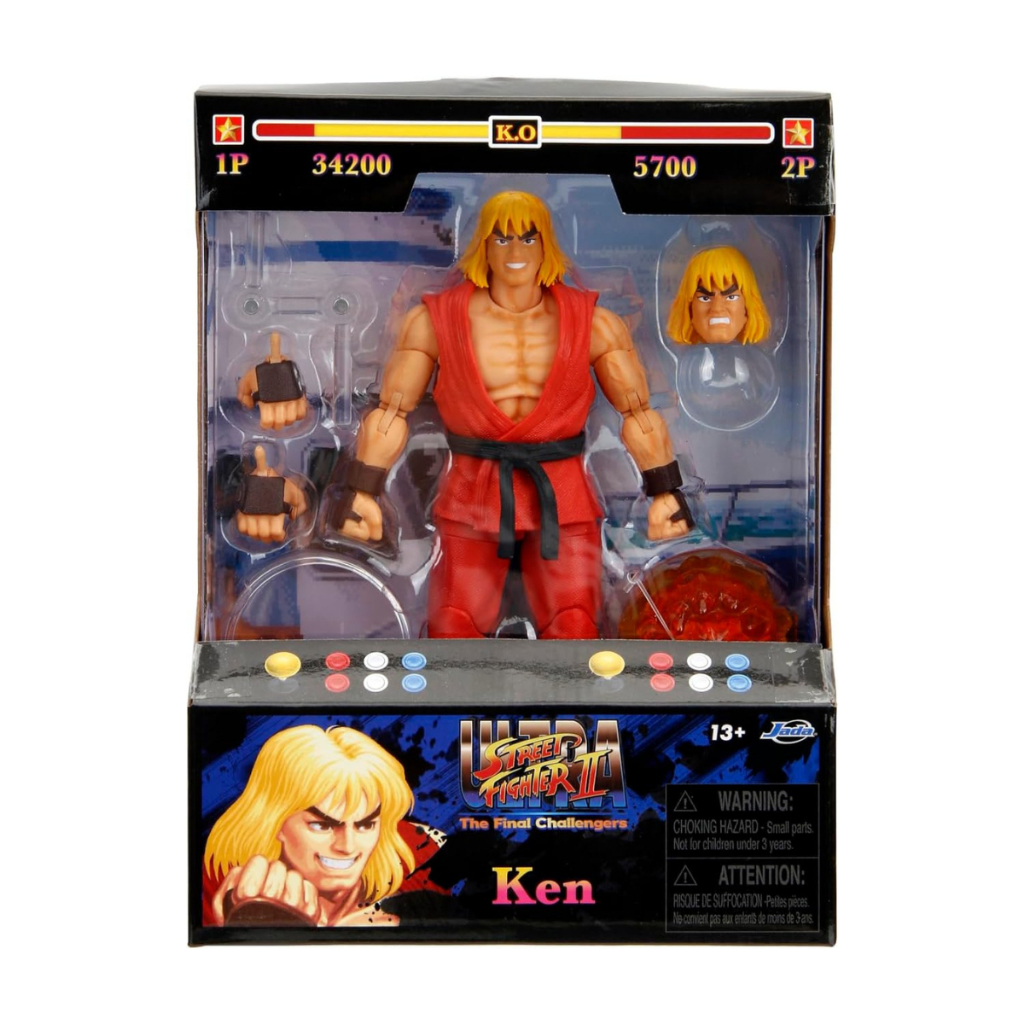 Figuras Ultra Street Fighter II Jada Toys - Ryu - Ken - Bison