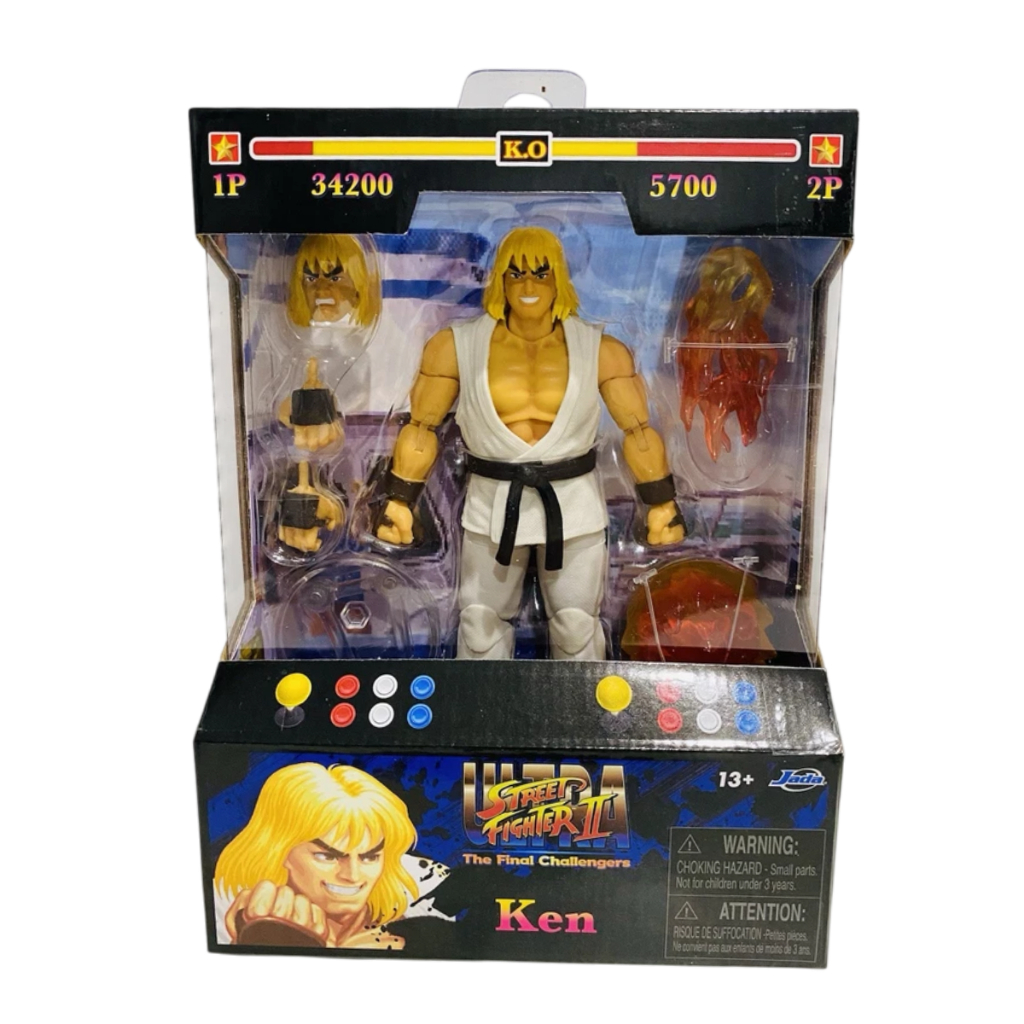 Figuras Ultra Street Fighter II Jada Toys - Ryu - Ken - Bison