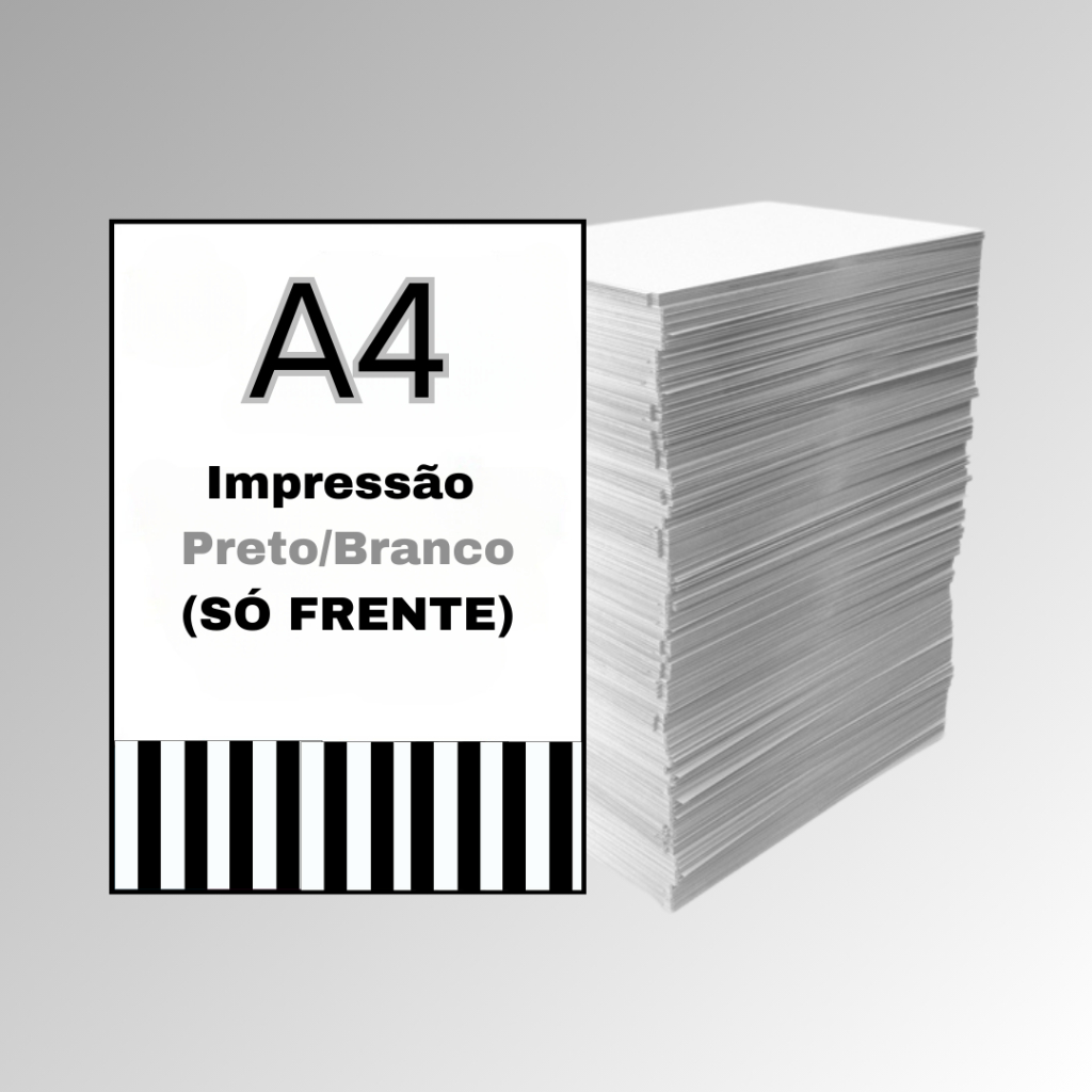 Impressão A4 - Preto e Branco (Só Frente) | Shopee Brasil