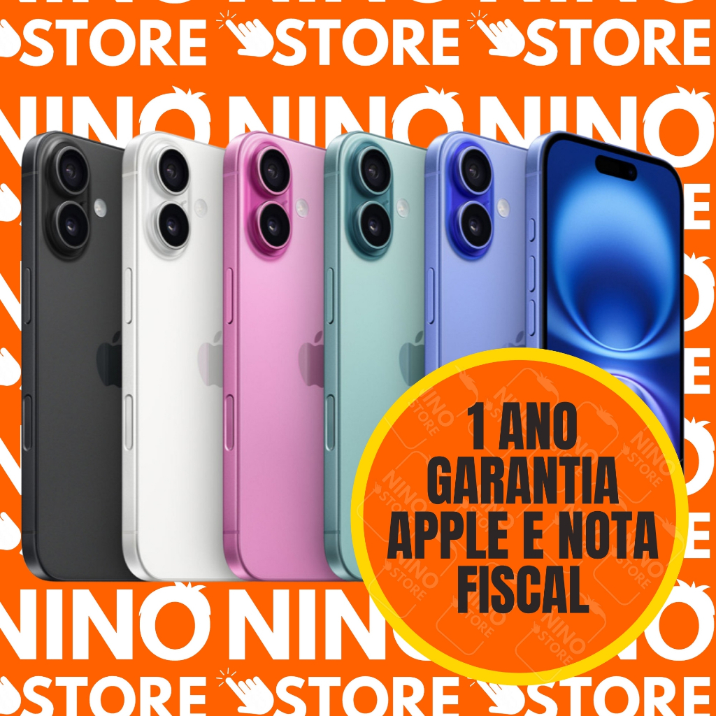 Celular iPhone 16 128GB Original Novo Lacrado com Garantia Apple de 1 ano