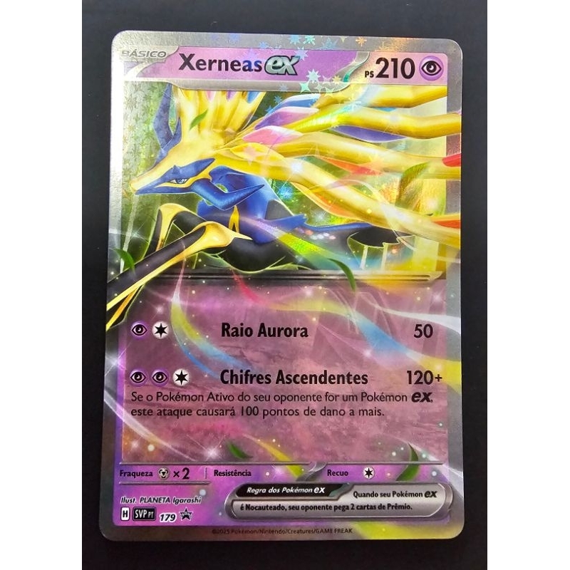 Carta Pokemon Xerneas Ex Svp 179 Lendas Azuis | Shopee Brasil