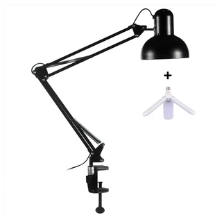 Luminária de Mesa Pixar GRANDE 90cm Articulada Regulável Abajur de Mesa Garra Com ou sem lampada 3 Petalas