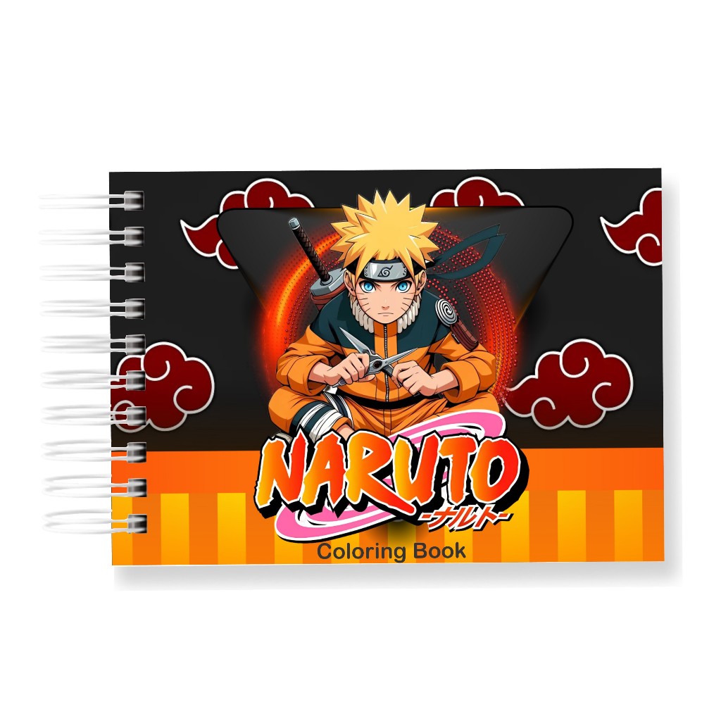 Livro de Colorir Naruto 50 Folhas 180G Caderno de Desenho Pintura Coloring Book SEM PERSONALIZAÇÃO