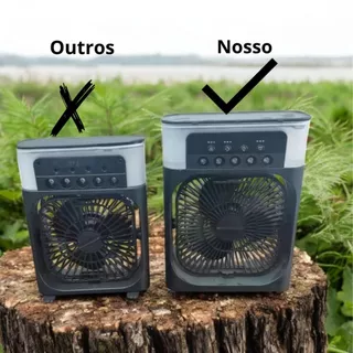 Ventilador Portátil Com Iluminação Umidificador/Climatizador Reservatório De Água Led TIPO C USB