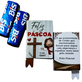 Lembrancinha Páscoa Caixinha em Formato de mini Livro–  (Chocolates não inclusos) - CRISTO páscoa - cód Cp 01 em Oferta na Shopee