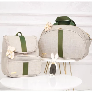 Bolsa Maternidade kit 2 peças Mochila Multifunção Mamãe Bebê Luxo Ebaby