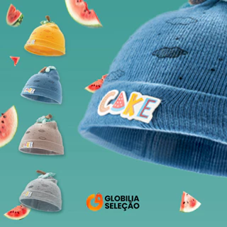 Gorro Touca Infantil Menino Menina Tricotado Quente Fashion Para 0 a 1 anos MZ0169FT em Oferta na Shopee