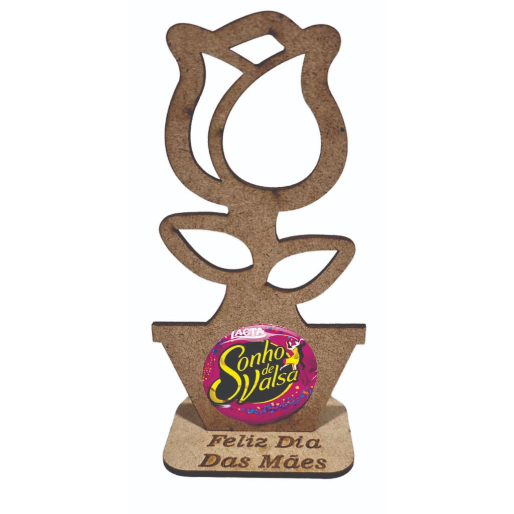 20 UNIDADES DE PORTA BOMBOM FLOR LEMBRANCINHA DIA DAS MÃES PERSONALIZADAS MDF CRUA . em Oferta na Shopee