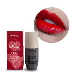 Lip Tint 3 em 1 Rosa mosqueta Max Love com Ácido Hialurônico e D-Pantenol em Oferta na Shopee