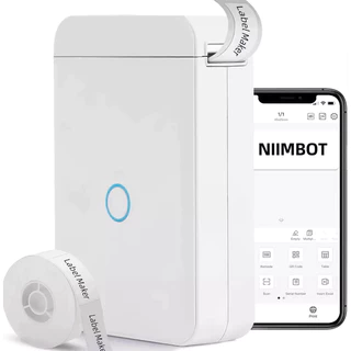 Niimbot D110 Impressora De Etiqueta Térmica Portátil Sem Fio Bluetooth + 1 Rolo Etiqueta