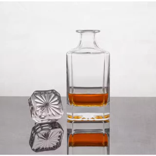 Garrafa Em Vidro 1l - Retrô Vintage P/ Decoração Whisky Licor