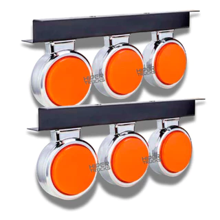 2 Lanterna Foguinho Bojuda Maria Caminhão Carreta Com Suporte Em Led - Laranja Ou Vermelha em Oferta na Shopee