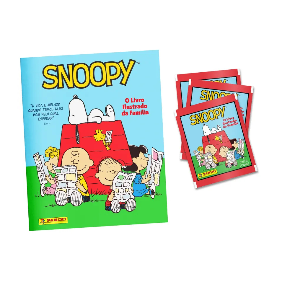 Album De Figurinha Capa Mole Snoopy 2024, Panini + 10 Envelopes ...