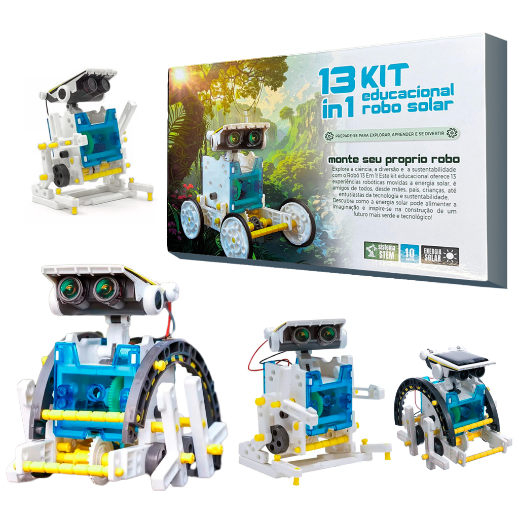 Kit Robótica Educacional 13 Em 1 Energia Solar Brinquedo Infantil ...