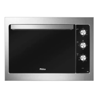 FORNO ELÉTRICO DE EMBUTIR PHILCO PFE47E PRETO COM BORDAS INOX 47L