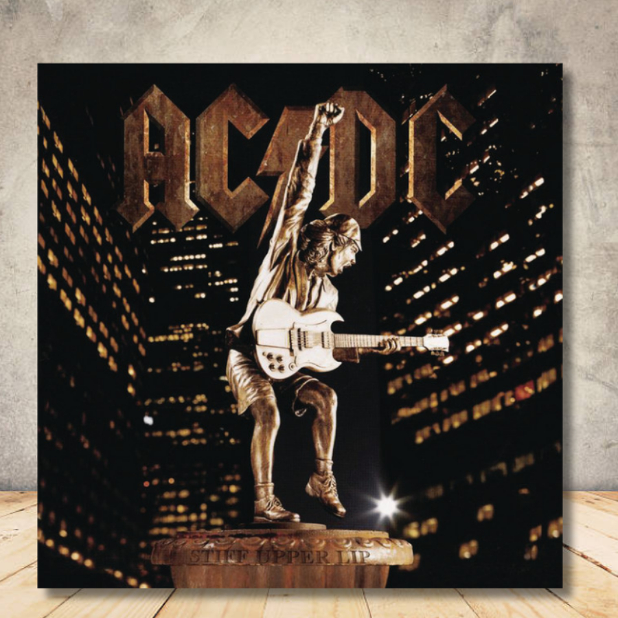Quadro Placa Decorativa ACDC Stiff Upper Lip AC/DC Albuns de Rock ...