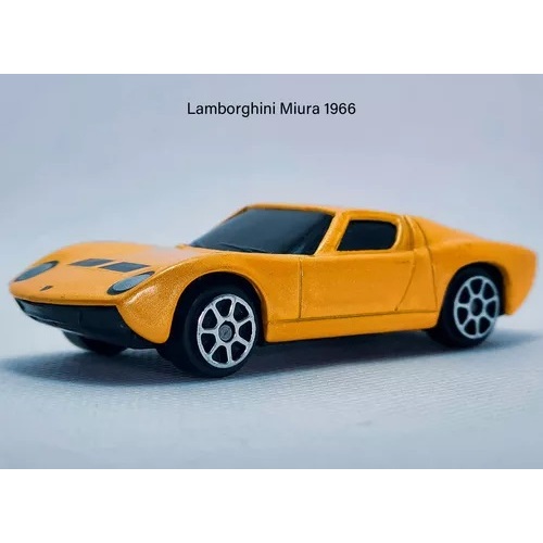 carro esportivo Lamborghini 1966 Miura amarela da Maisto 7 cms