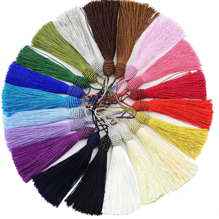 Tassel de Franjas de Seda Tulipa 5/10 Peças 9cm 100% Poliéster em Oferta na Shopee