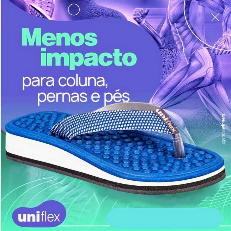 Chinelo Ortopédico Uniflex Macio Leve Super Confortável Para Esporão e ...