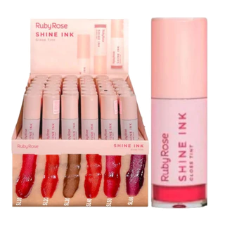 NOVIDADE Gloss Tint Shine Ink Linha Rosa by Ruby Rose - HBL6600 em Oferta na Shopee