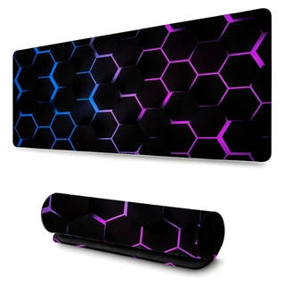 MousePad Gamer 70X35 Borda Costurada Tapete Estampado Geométrico 4736