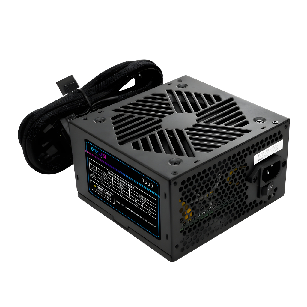 Fonte Gamer 500w Bivolt Atx Pc Gabinete Cooler 12cm Fortrek Crusader