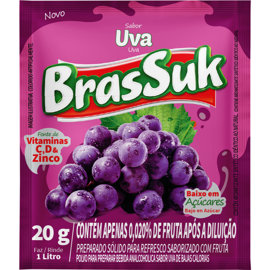 30 SUCOS EM PÓ BRASSUK 20G | Shopee Brasil