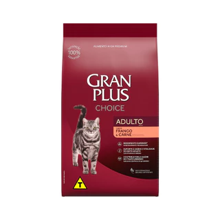 Ração GranPlus Choice Gatos Adultos Frango e Carne 10,1kg em Oferta na Shopee