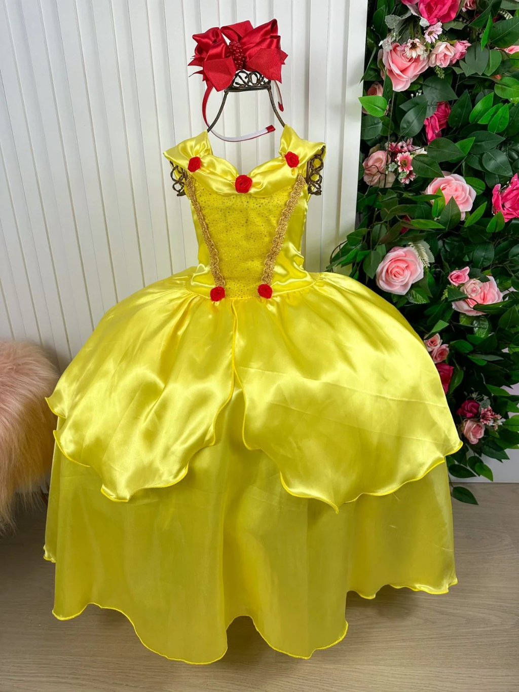 Vestido Princesa Bela e a Fera Festa Temática Fantasia Vestido Luxo ...