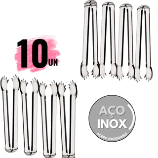 Mini Pegador de Gelo Aço Inox Pegado Para Frios Carnes Multiuso Bares Restaurantes Drinks Utensílio de cozinha