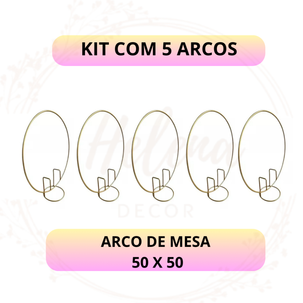 5 Arcos de Mesa 50cm x 50cm Painel mini