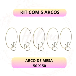 5 Arcos de Mesa 50cm x 50cm Painel mini