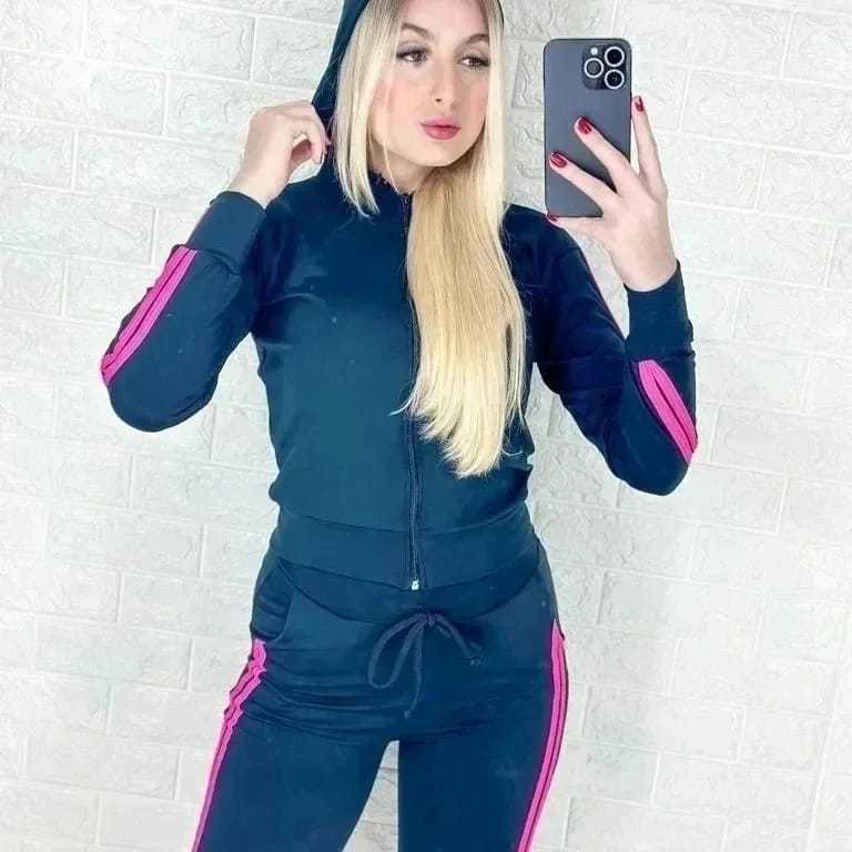 Conjunto Feminino de Frio em Suplex Felpado de Calça e Blusa
