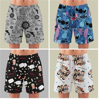 Pijama masculino samba canção adulto roupa de dormir moda Stitch em Oferta na Shopee