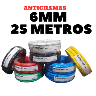 Fio Cabo Flexivel 6mm 25 metros