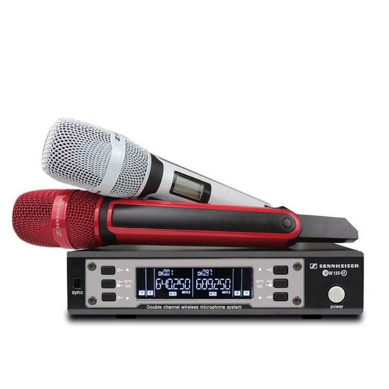 Microfone Sennheiser Duplo Ew 135 G4 Uhf Profissional 100 Metros
